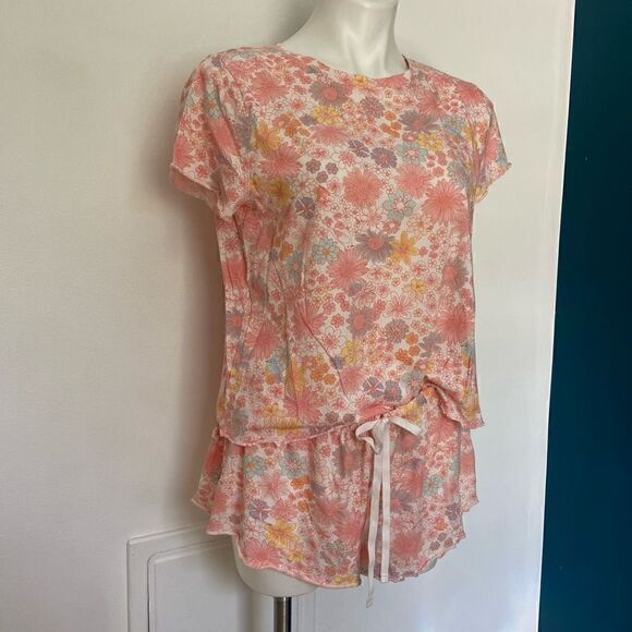 Lauren Conrad Pajama Short set Floral Vintage Daisy - Picture 6 of 11